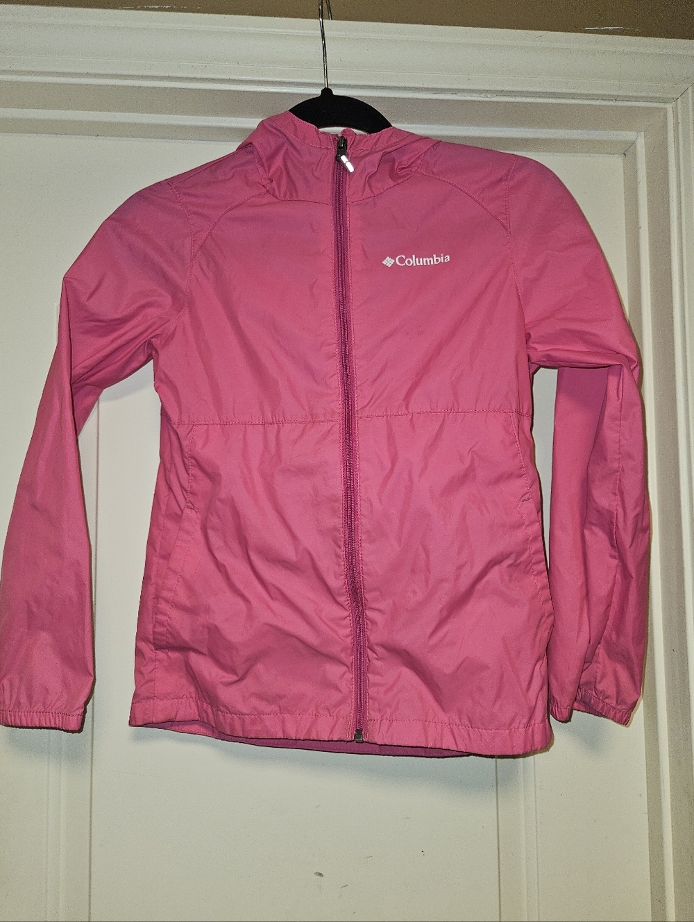 Girls Columbia Switchback II Pink Rain Jacket, Medium